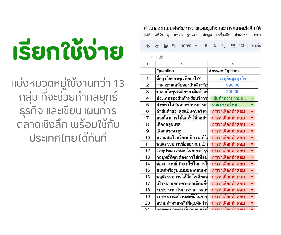 คำสั่ง Prompt AI ที่ปรึกษาการวางแผนธุรกิจและการตลาดเชิงลึก (คำสั่งใช้งาน AI สำหรับผู้บริหาร) salepage ai 5.ใช้งานง่าย